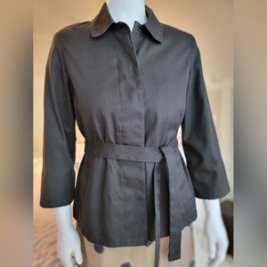 Façonnable Women's Navy Short Trench Coat, Size Large